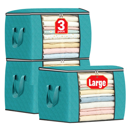 Fabric Storage Bags with Clear Window