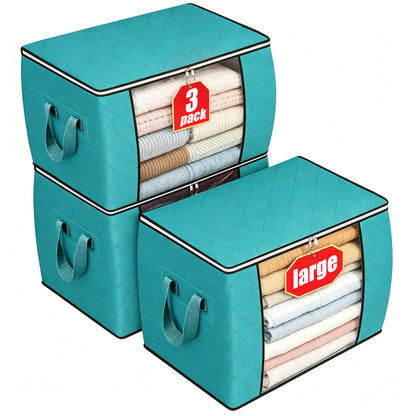 Fabric Storage Bags with Clear Window