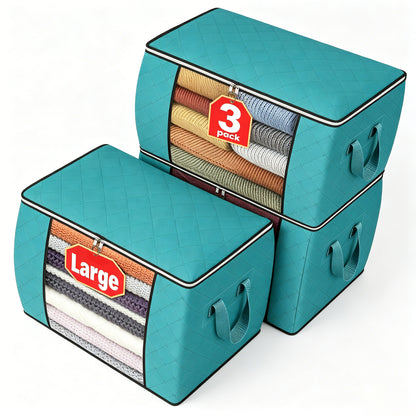 Fabric Storage Bags with Clear Window